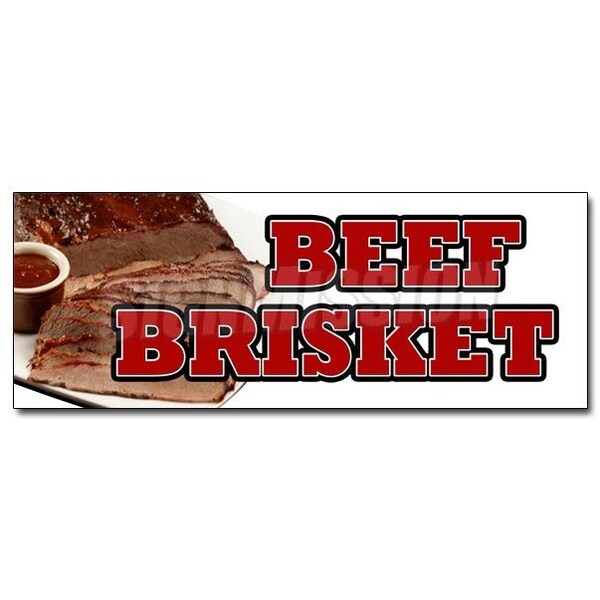BEEF BRISKET DECAL sticker slow cooked bar b que texas smoked sandwich, D-12 Beef Brisket